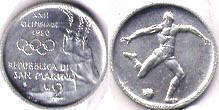 монета Сан-Марино 2 лиры 1980