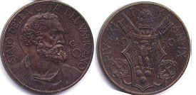 монета Ватикан 10 чентезими 1930