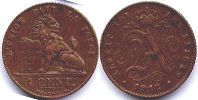 монета Бельгия 1 сантим 1912