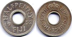 монета Фиджи 1/2 пенни 1952