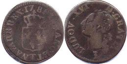 монета Франция лиард 1786