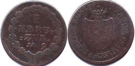 монета Нассау 1 крейцер 1809