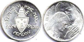 монета Ватикан 500 лир 1975