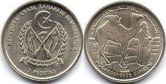 монета Западная Сахара 2 песеты 1992