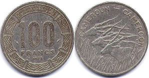 монета Камерун 100 франков 1975