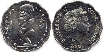 монета Островов Кука 1 доллар 2003