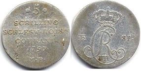 монета Шлезвиг-Голштейн 5 шиллингов 1797