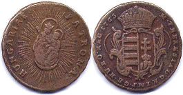 монета Венгрия 1 денар 1763