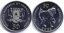 монета Сомали 50 шиллингов 2002