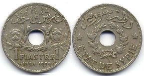 монета Сирия 1 пиастр 1929