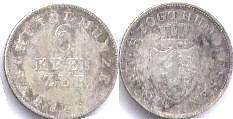монета Гессен-Дармштадт 6 крейцеров 1833
