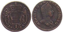 монета Австрия 1 пфенниг 1765