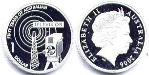 монета Австралия 1 доллар 2006