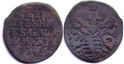 монета Саксен-Гота-Альтенбург 1,5 пфеннига 1746