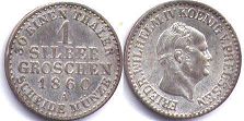 монета Пруссия 1 грош 1860