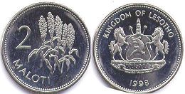 монета Лесото 2 малоти 1998