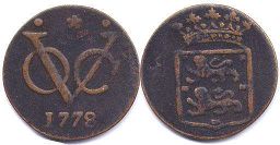 монета Западная Фрисландия 1 дуит 1778