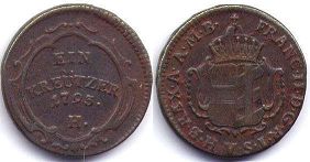 монета Бургау 1 крейцер 1793