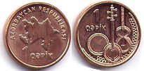 монета Азербайджан 1 гяпик 2006