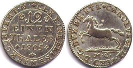монета Брауншвейг-Вольфенбюттель 1/12 талера 1805