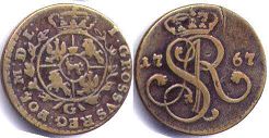 монета Польша грош 1767