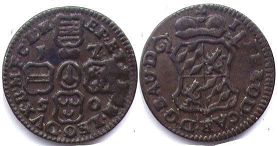 монета Льеж 1 лиард 1750