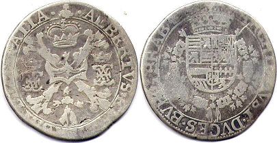 монета Испанские Нидерланды 1/2 патагона без даты (1612-1621)