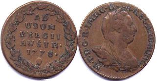 монета Австрийские Нидерланды 2 лиарда 1778