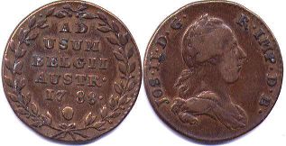монета Австрийские Нидерланды 2 лиарда 1788