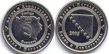монета Босния и Герцеговина 5 фенингов 2005