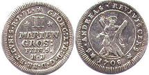монета Брауншвейг-Люнебург-Каленберг 2 мариенгрошена 1708