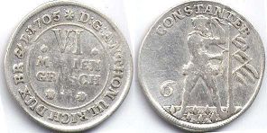 монета Брауншвейг-Вольфенбюттель 6 мариенгрошенов 1705