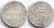 монета Мекленбург-Шверин 1 шиллинг 1832
