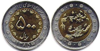 монета Иран 500 риалов 2006