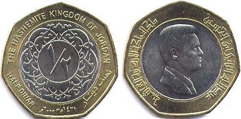 монета Иордания 1/2 динара 2000