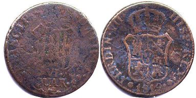 монета Каталония 6 кварт 1812