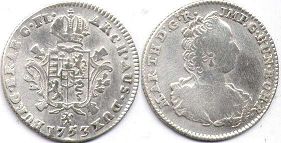монета Австрийские Нидерланды 1/8 дукатона 1753