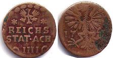 монета Ахен 4 геллера 174 (1-5)