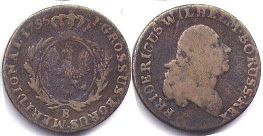 монета Южная Пруссия 1 грошен 1796
