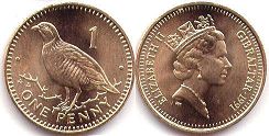 монета Гибралтар 1 пенни 1991