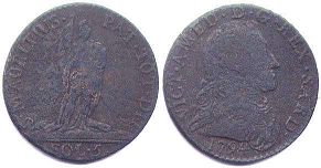 монета Сардиния 5 сольди 1794