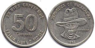 монета Никарагуа 50 сентаво 1983