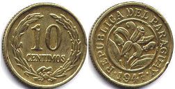 монета Парагвай 10 сентимо 1947