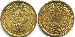 монета Перу 25 сентаво 1965