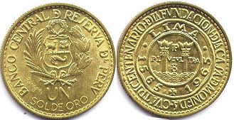 монета Перу 1 соль 1965