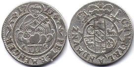 монета Трир 3 петерменгера 1713