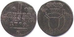 монета Шаумбург-Гессен 1 пфенниг 1789