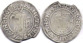 монета Висмар доппельшиллинг 1523