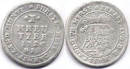 монета Гессен-Дармштадт 10 крейцеров 1726