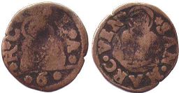 монета Венеция беццо (6 денаров) без даты (1618-1623)